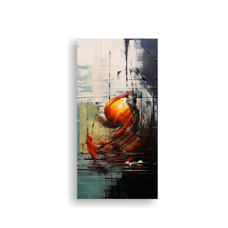 GENERICO - Cuadro Abstracto Con Pintura Amarilla Azul Y 20x40 Cm
