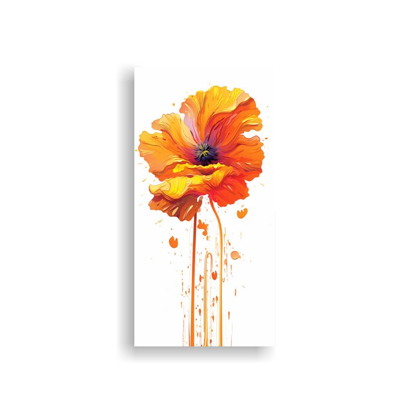 GENERICO - Ilustración Vectorial Elegante De Una Amapola 40x80 Cm