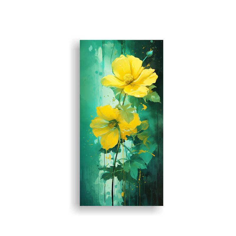 GENERICO - Pintura Decorativa Lienzo Tonos Regalo Amarillo Y 60x120 Cm