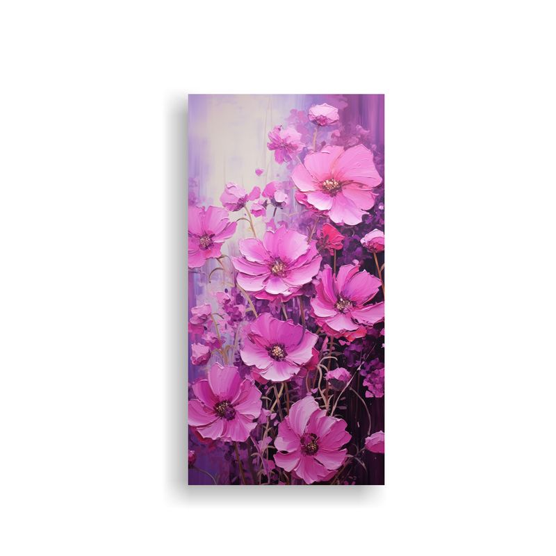 GENERICO - Pintura En Lienzo De Flores En Colores Cálidos 40x80 Cm