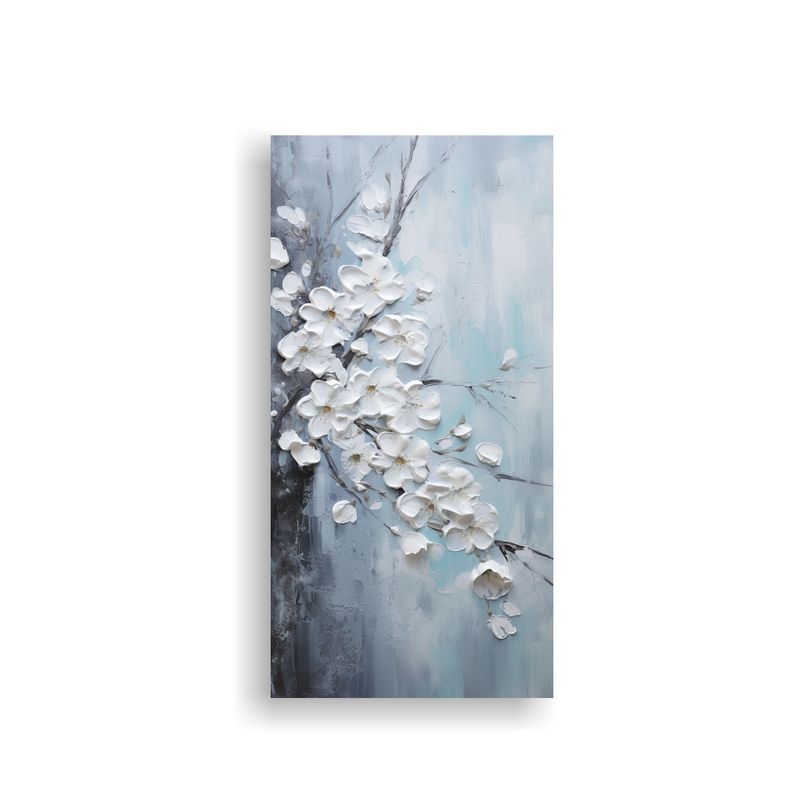 GENERICO - Pintura En Lienzo De Cerezos En Flor Blancos En 20x40 Cm