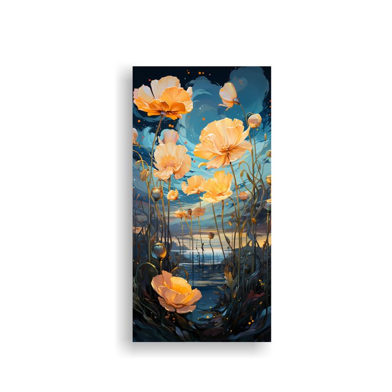 GENERICO - Pinturas Decorativas Con Flores Amarillas En El 60x120 Cm
