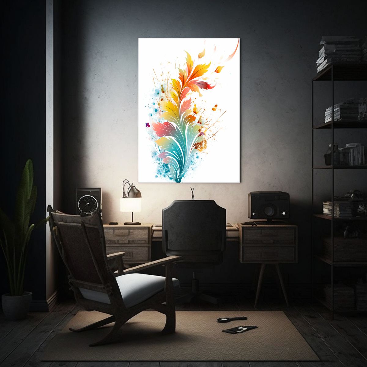 GENERICO - Cuadro Figuras En Lienzo De Alta Calidad Con 80x120 Cm