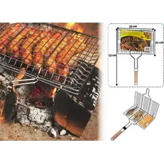 GENERICO - Rejilla Parrilla Asador Plegable Acero 53 Cm