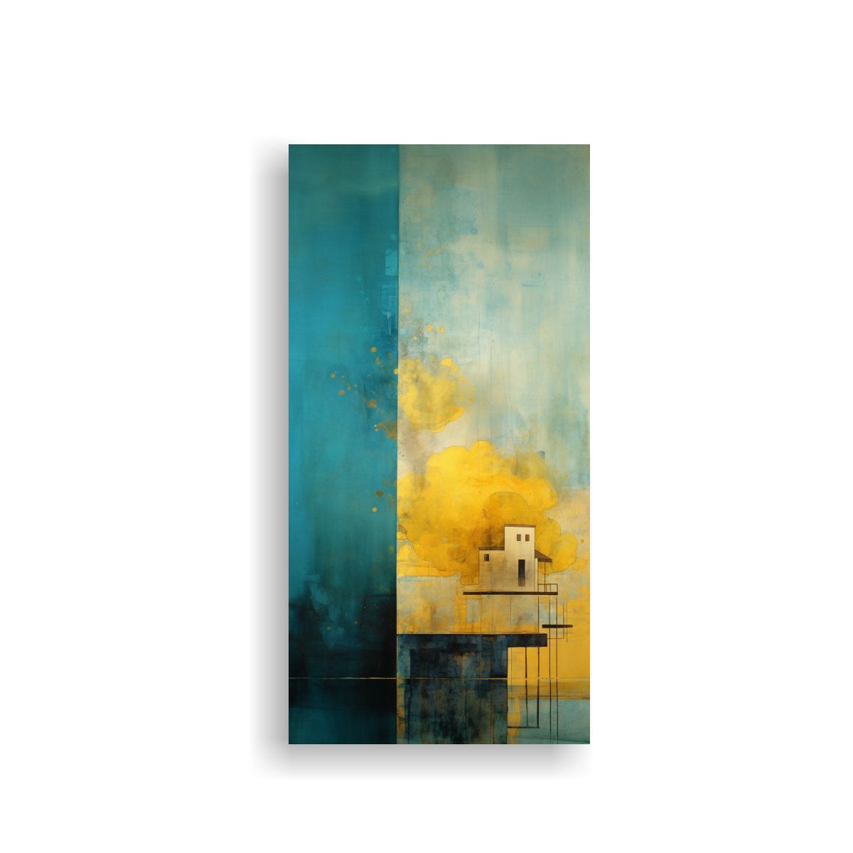 GENERICO - Pintura Arte Finas Líneas Para Sala De Color 70x140 Cm