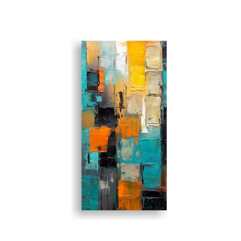 GENERICO - Pintura Arte De Pared Vibrante Multicapa Bloques 70x140 Cm