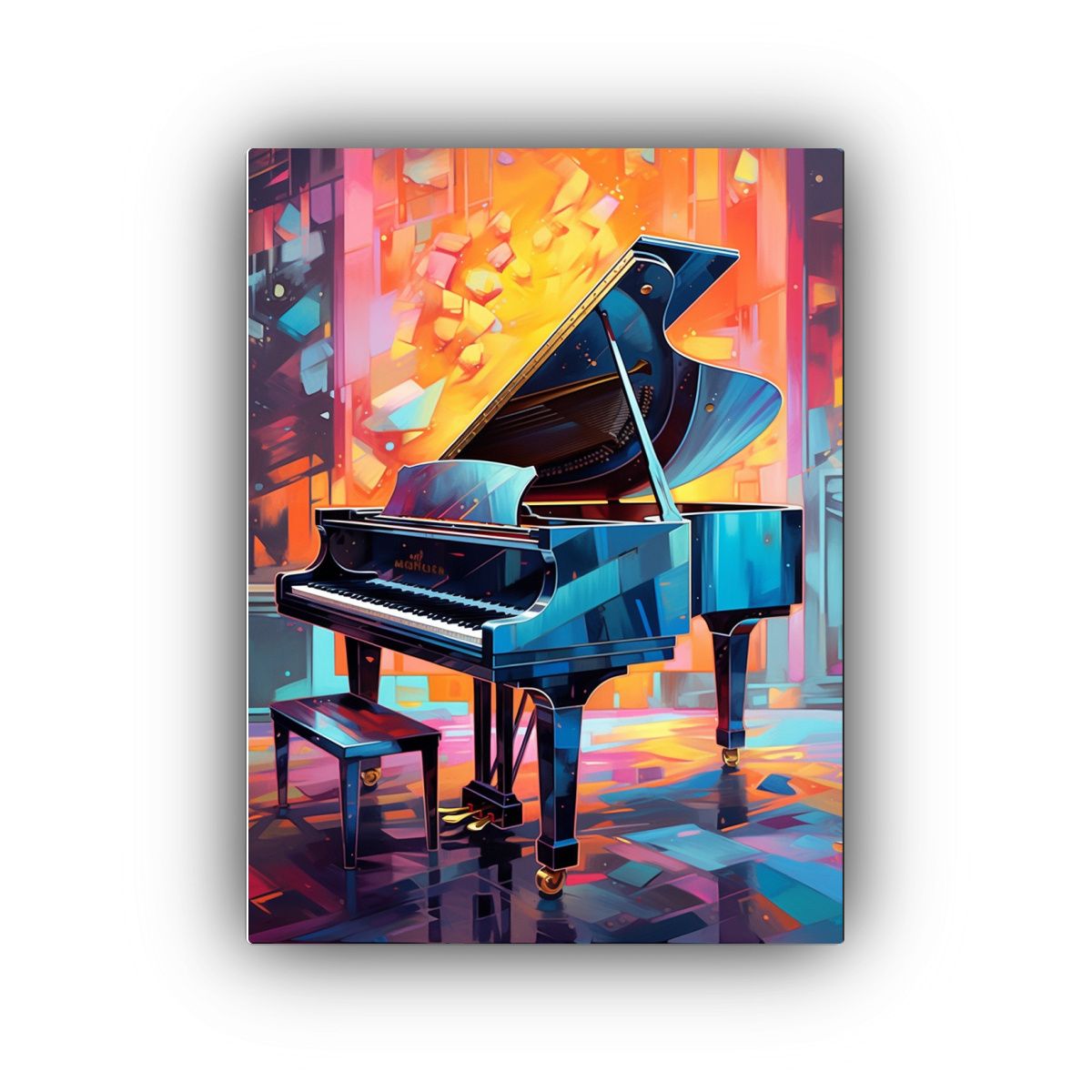 GENERICO - Pintura En Bastidor Piano Central En 80x120 Cm