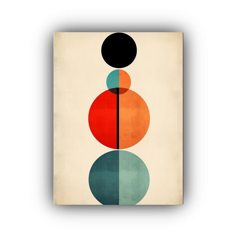 GENERICO - Pintura Abstracta Minimalista Geometría Armónica 80x120 Cm