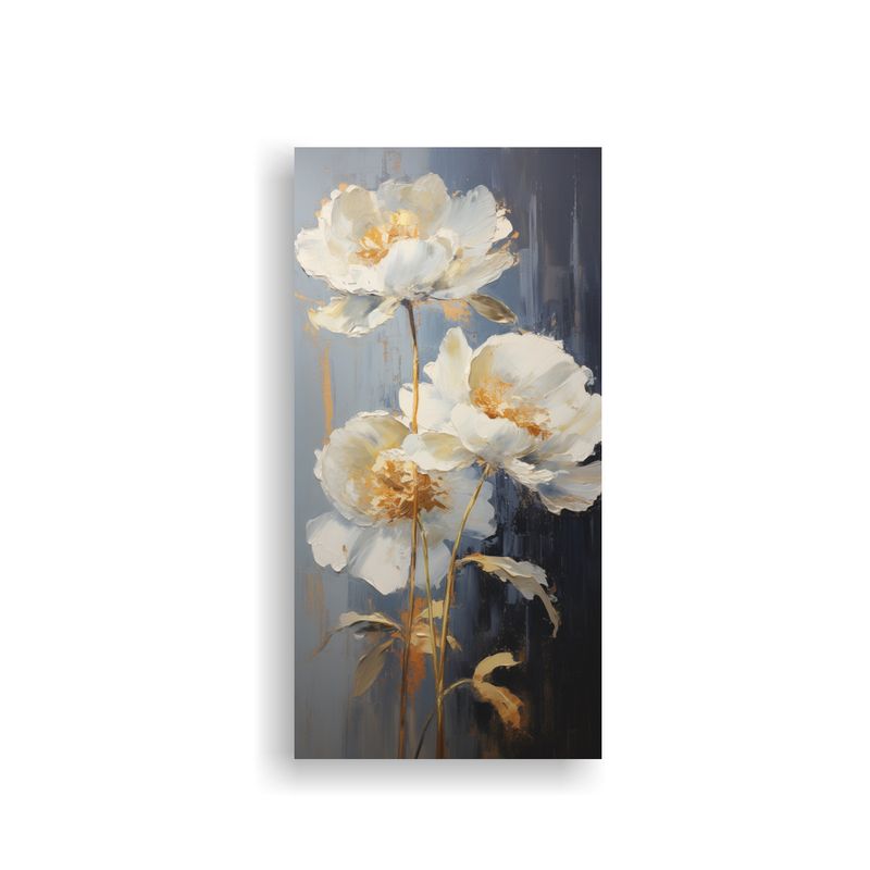 GENERICO - Lienzo Moderno Hogar Deco Pintura PEONIAS En 40x80 Cm
