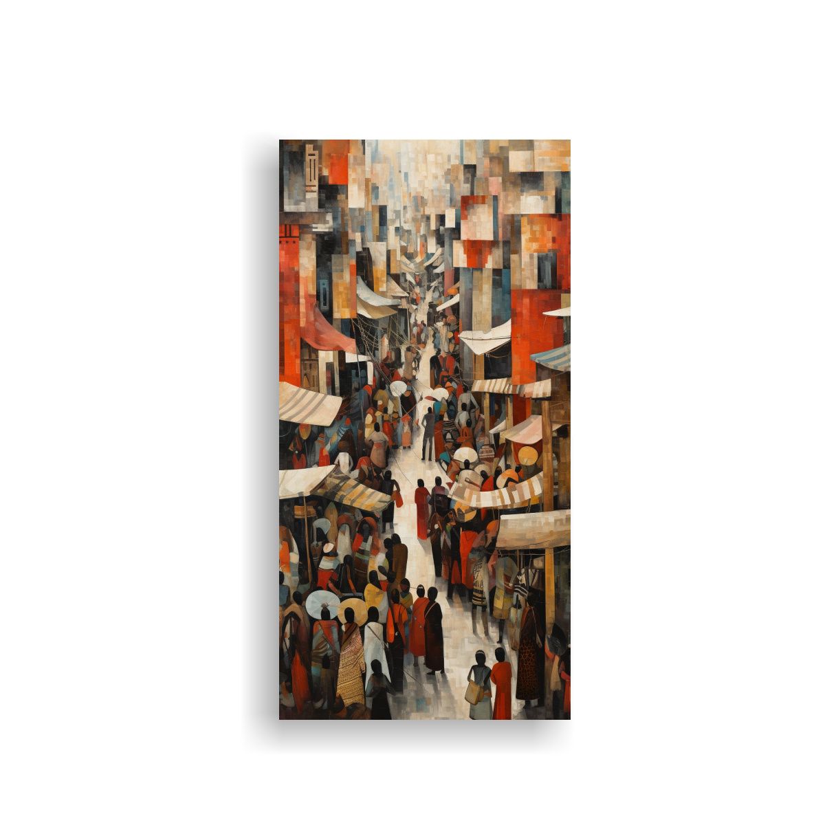 GENERICO - Arte De Pared Tela Sublimada Motivo Ritmo 30x60 Cm