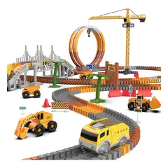 GENERICO - Juguete Pista De Carrera Autos De Construccion 201 Piezas Infantil
