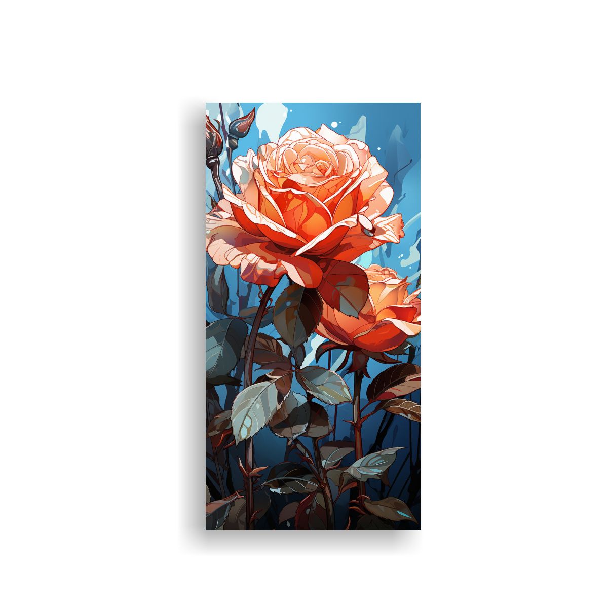 GENERICO - Cuadro Inspirador Contraste Rosa Brote Pop Art 80x160 Cm