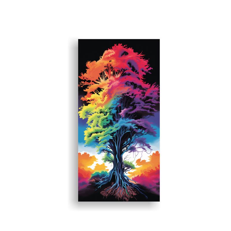 GENERICO - Pintura De Arte Abstracto Del Árbol De Secuoya 60x120 Cm