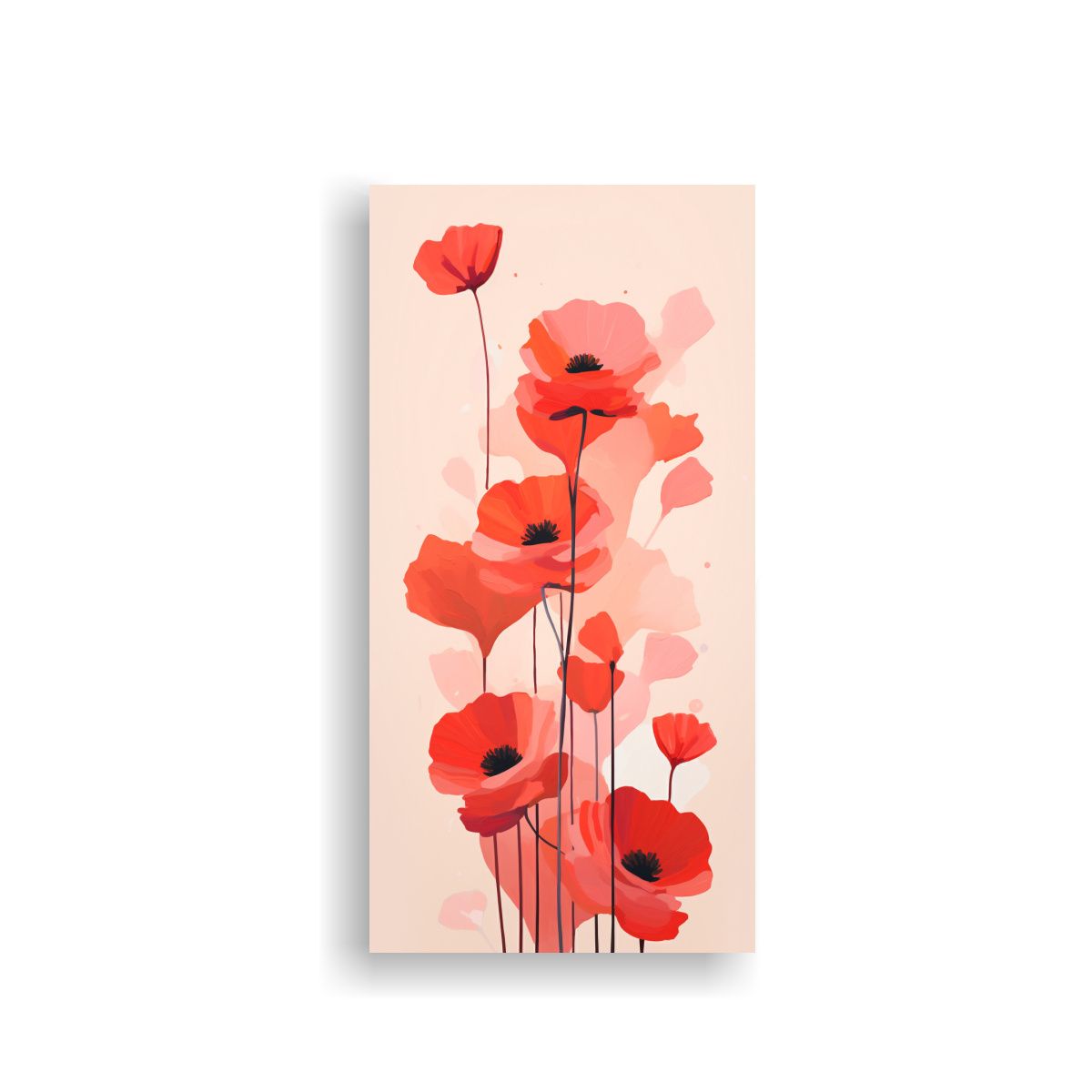 GENERICO - Cuadro Abstracto Flores Pop Minimalista Textura 60x120 Cm