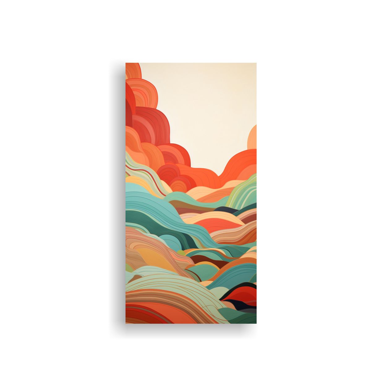 GENERICO - Cuadro Cuadro Clásico Abstracto Ruta De La Seda 70x140 Cm