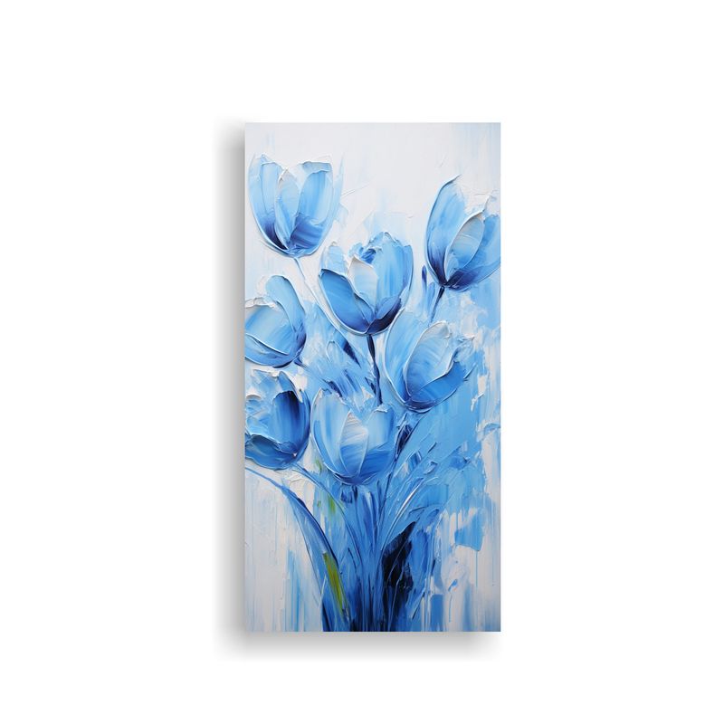 GENERICO - Lienzo De Tela Estrellados En Azul TULIPS 30x60 Cm