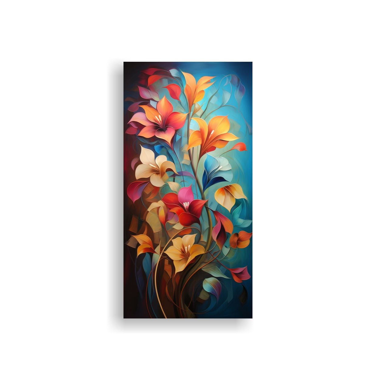 GENERICO - Cuadros Abstractos De Flores Modernos Para 50x100 Cm