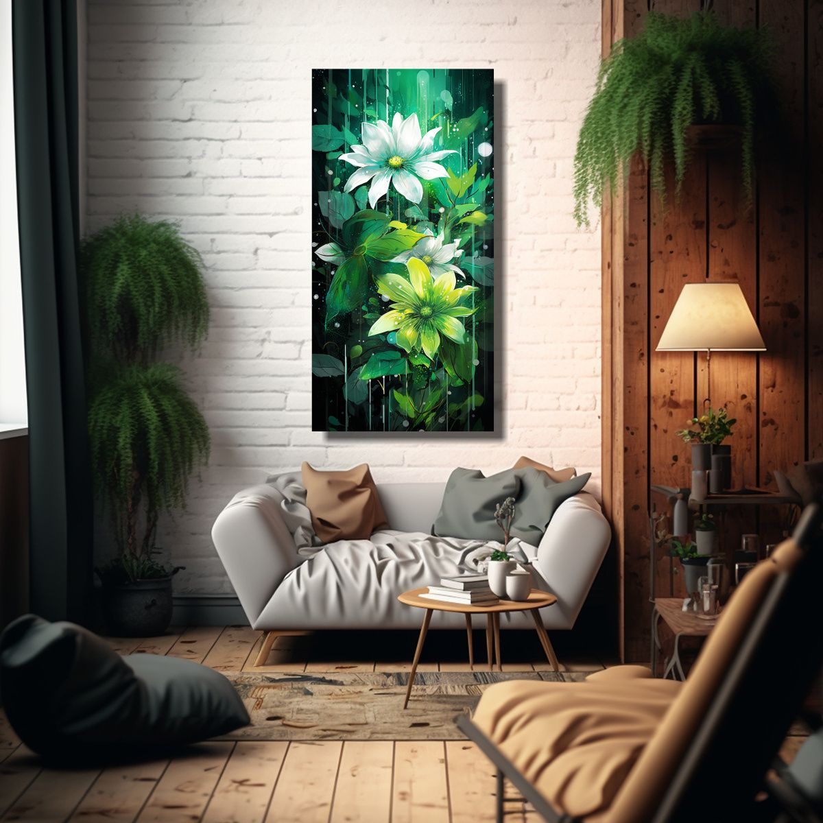 GENERICO - Pinturas Decorativas En Bastidor Con Composición 60x120 Cm
