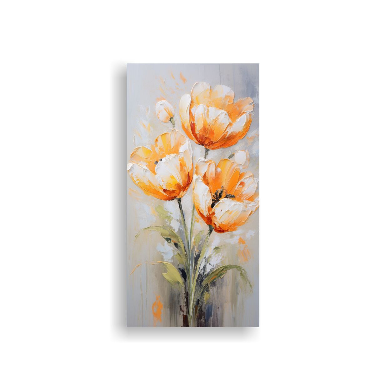 GENERICO - Cuadro Canvas Naturaleza Viva Tonos Naranja 30x60 Cm