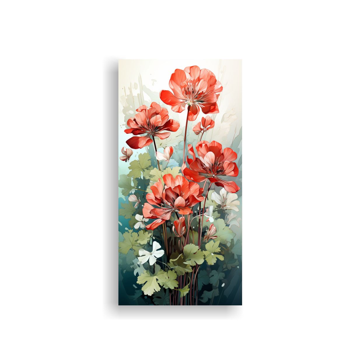 GENERICO - Lienzo Reflejo Galería De Clover Herbs En Verde 20x40 Cm