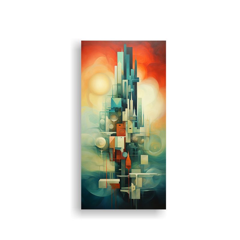 GENERICO - Pinturas Abstractas En Bastidor Con Estilo 20x40 Cm