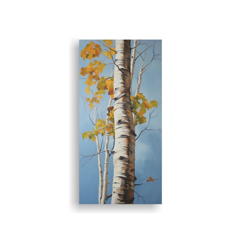 GENERICO - Pintura Abstracta De árbol De Abedul Estilo 50x100 Cm