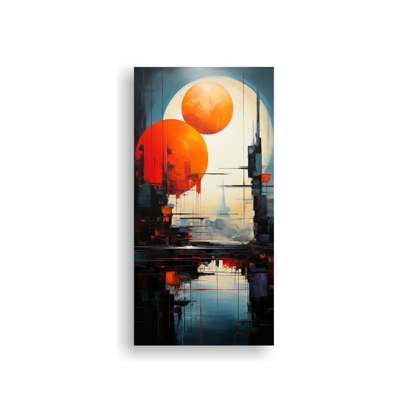 GENERICO - Arte Expresión Interiores Paisaje Surrealista 80x160 Cm