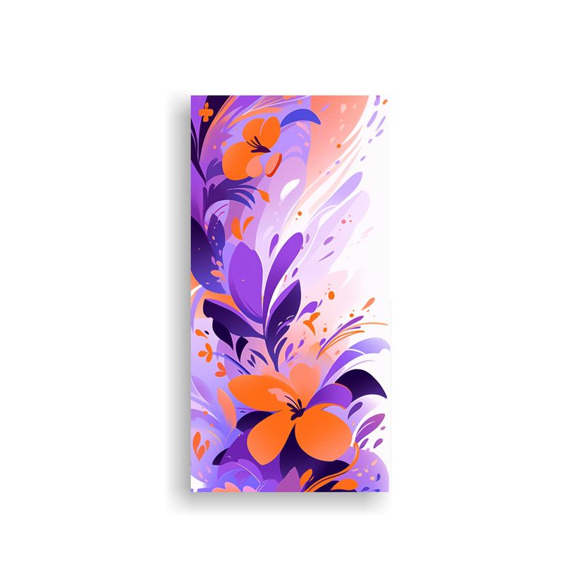 GENERICO - Cuadro Calidos Armonía Morado Y Naranja 60x120 Cm