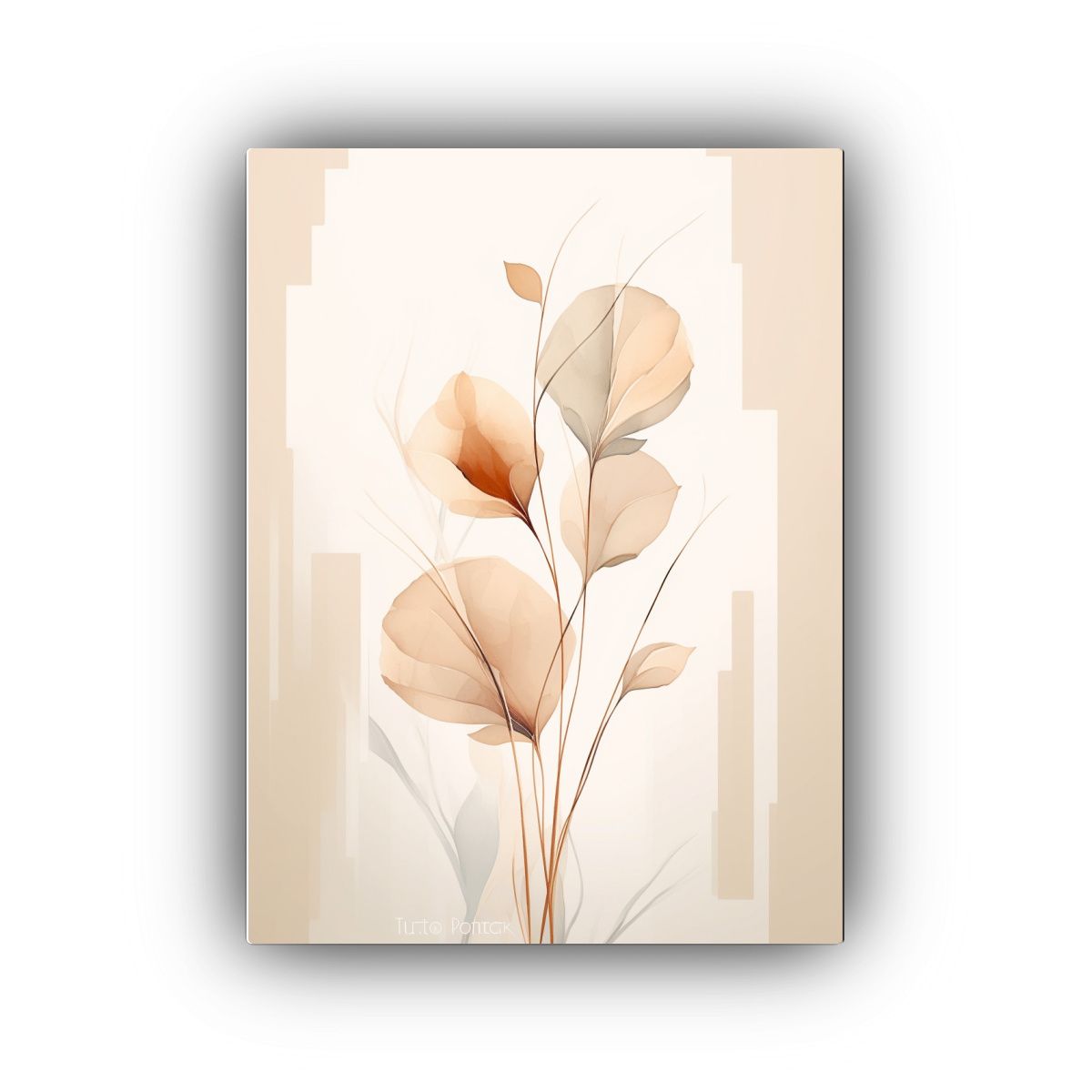 GENERICO - 1 Cuadro Tema Reflejo Handdrawn Acrílico Cuadro 80x120 Cm