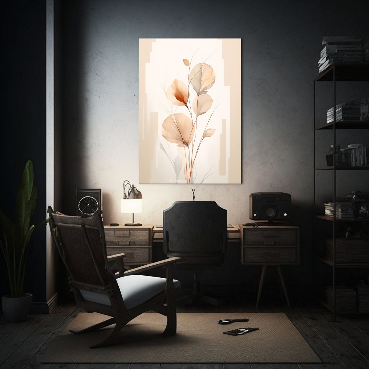 GENERICO - 1 Cuadro Tema Reflejo Handdrawn Acrílico Cuadro 80x120 Cm