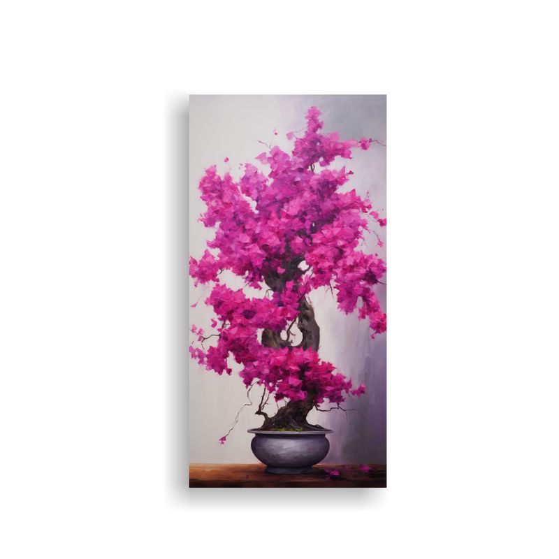 GENERICO - Cuadro De Lienzo Bougainvillea Bonsai Tree 50x100 Cm