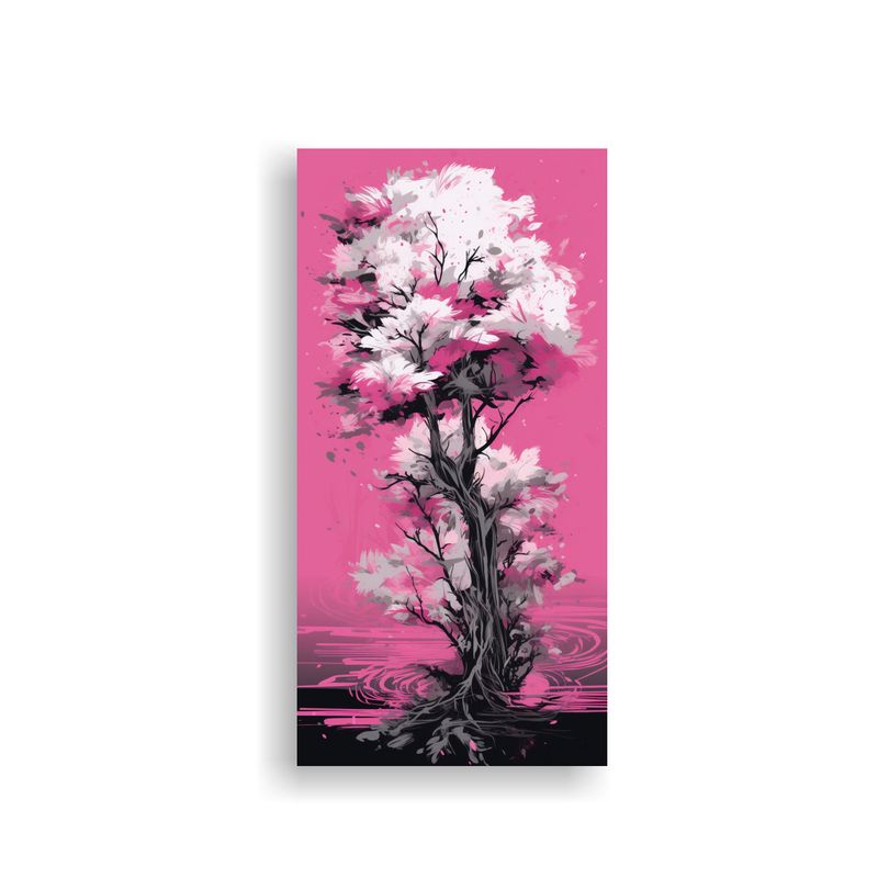 GENERICO - Cuadro De Lienzo Elegante Con Árbol De Ciprés 70x140 Cm