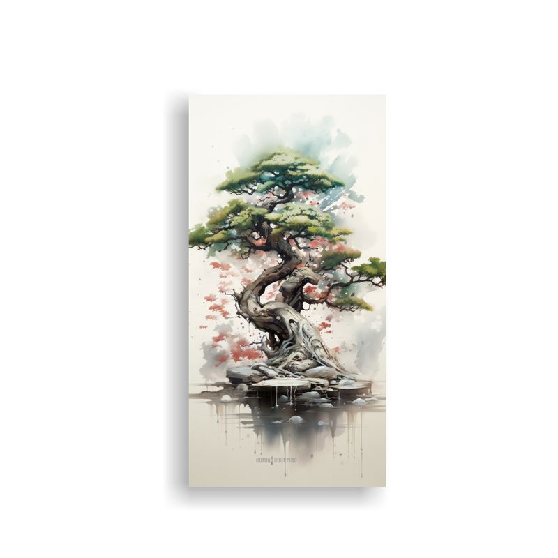 GENERICO - Lienzo Inspiración Clásico Árbol Bonsái 50x100 Cm