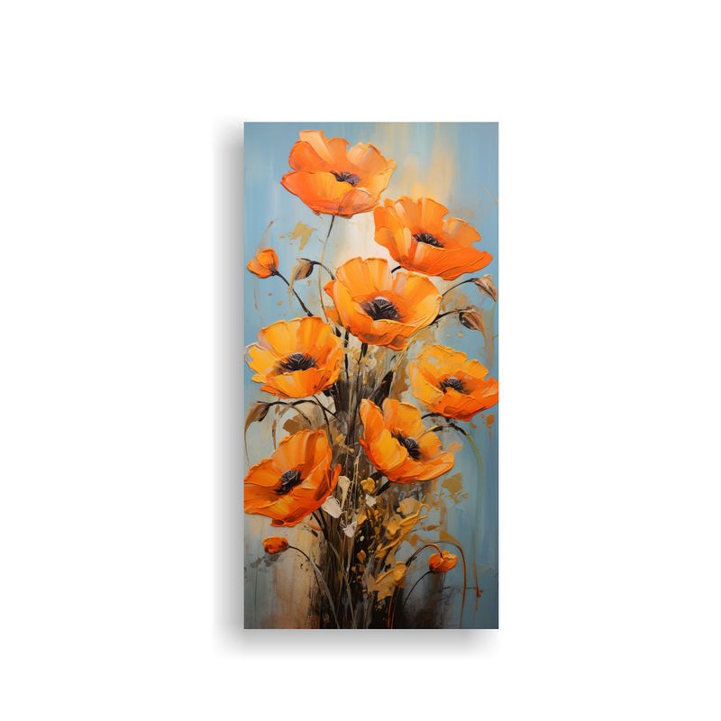 GENERICO - Pintura De Flores En Lienzo Expresividad Colores 60x120 Cm