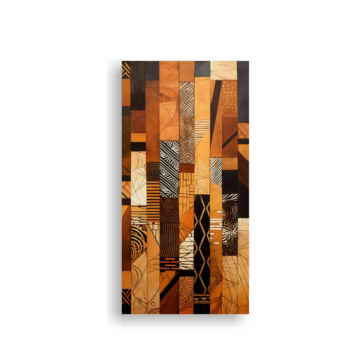 GENERICO - Cuadro Patron Intenso Elegante Reinterpretación 20x40 Cm