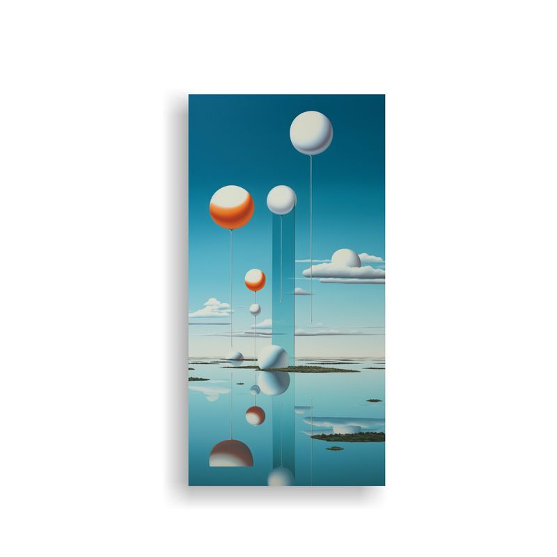 GENERICO - Paisaje Abstracto Inspirado En Obras De Arte 50x100 Cm