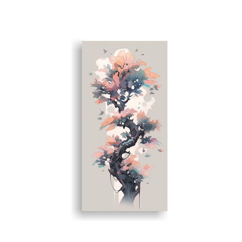 GENERICO - Pintura Mural Oak Tree En Tonos Suaves 60x120 Cm