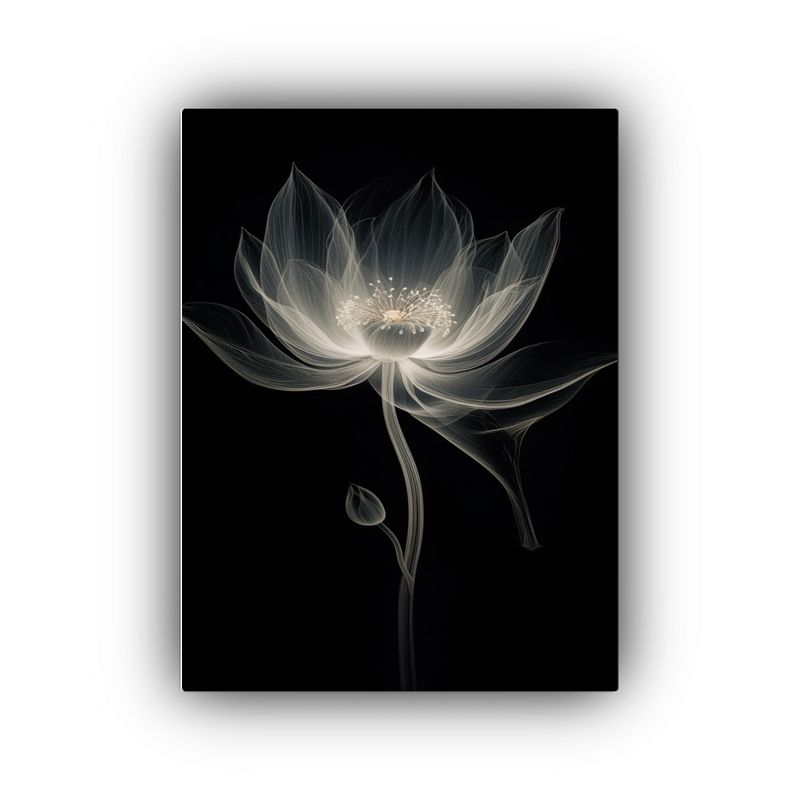 GENERICO - Cuadro Culturar Lotus Con Macrofotografía 80x120 Cm
