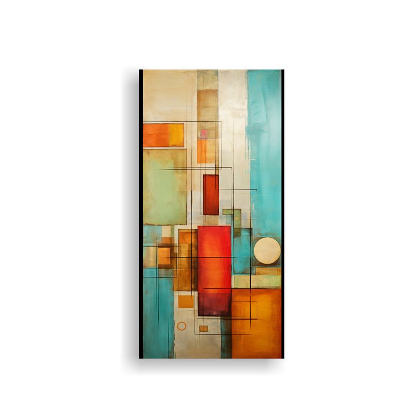 GENERICO - Cuadros Abstractos Texturados De Arte Moderno 50x100 Cm