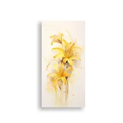 GENERICO - Pintura Abstracta Duradera De Flores En Tonos 50x100 Cm