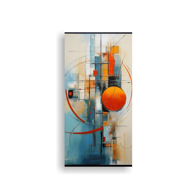 GENERICO - Cuadro Lienzo Abstracto Con Relieve Y 40x80 Cm
