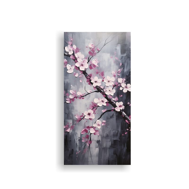 GENERICO - Pintura De Cerezo Negro En Líneas Finas Obra 80x160 Cm