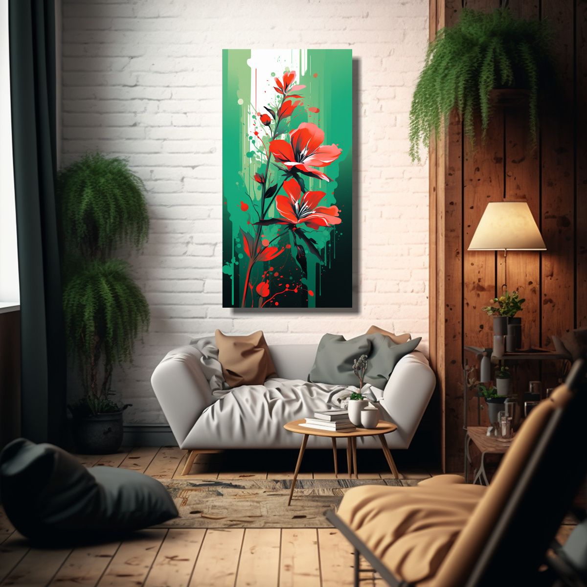 GENERICO - Lienzo Decoración Estilo Neonoir Clásico En 50x100 Cm