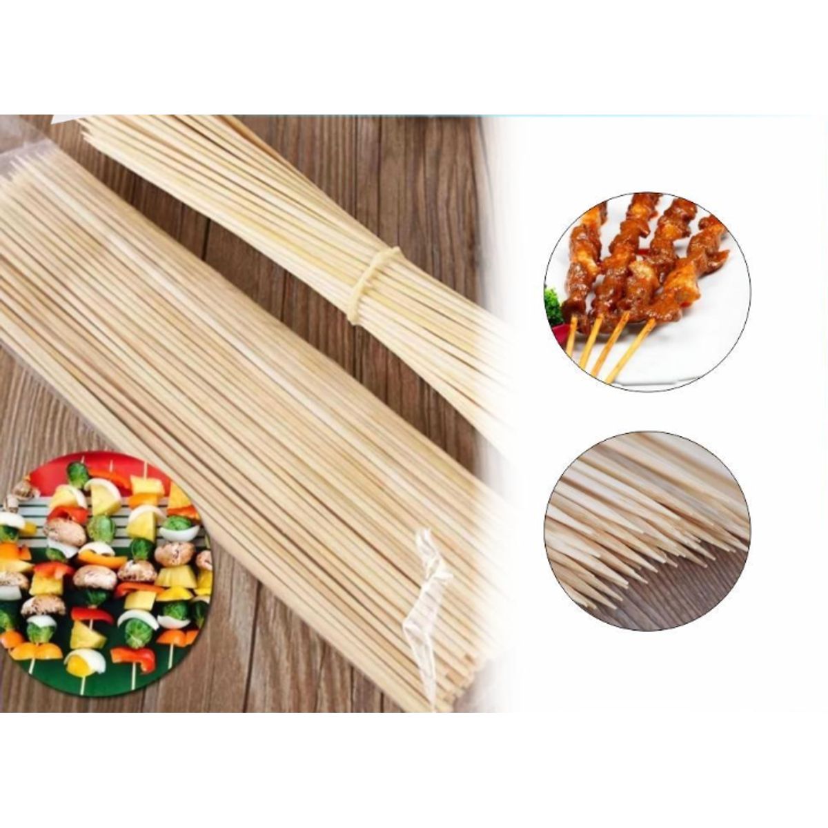GENERICO - Set 50 Palos De Brochetas Para Anticuchos