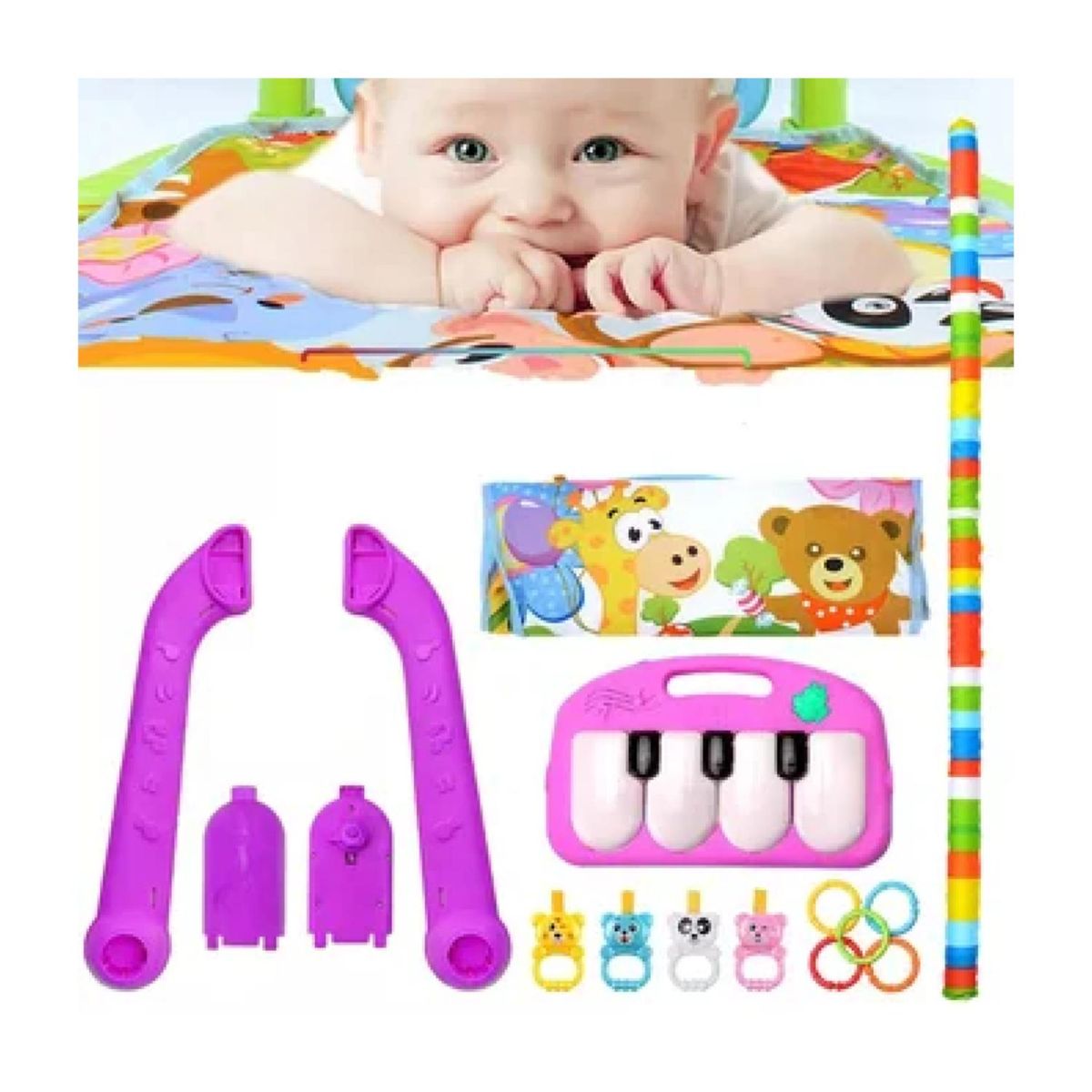 GENERICO - Juguete Gimnasio Musical Con Accesorios Infantil Rosado
