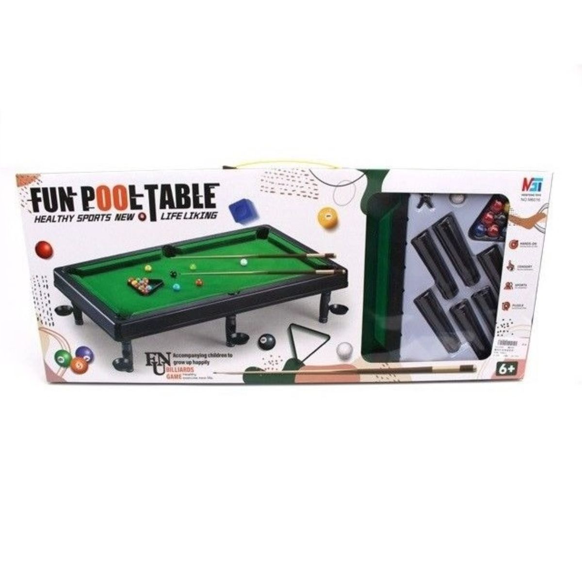 GENERICO - MESA DE BILLAR DE PLÁSTICO PARA NIÑOS - MULTICOLOR