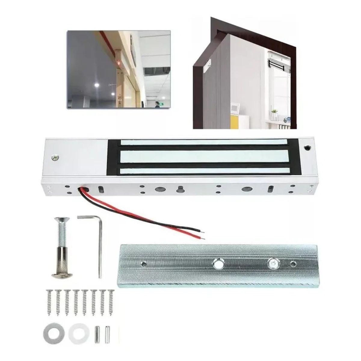 GENERICO - Cerradura Retenedor Electromagnetica 280kg 12v 490