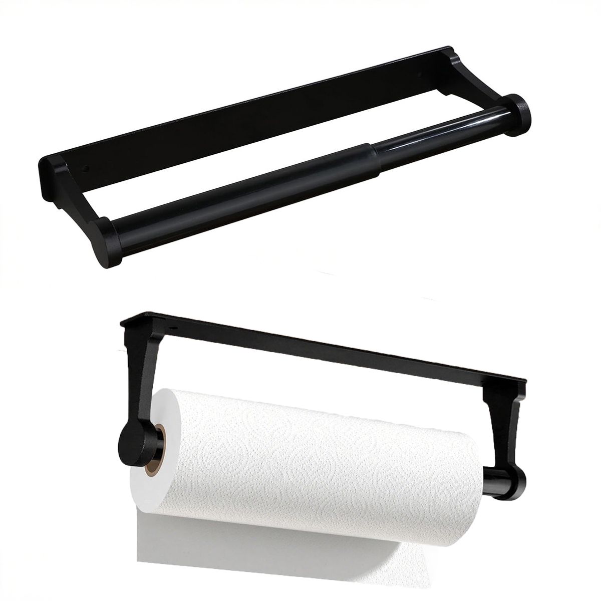 GENERICO - 2 Portarrollos Adhesivo Papel Para Cocina Soporte De Pared