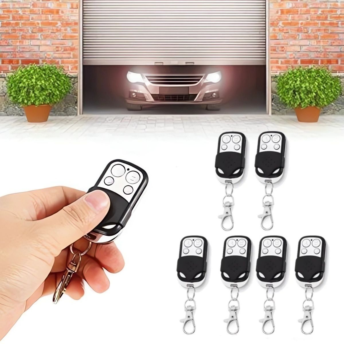 6 Uds Control Remoto Universal para Puerta Eléctrica Garaje, 433,92MHz, marca KUANGYE - Foto Principal