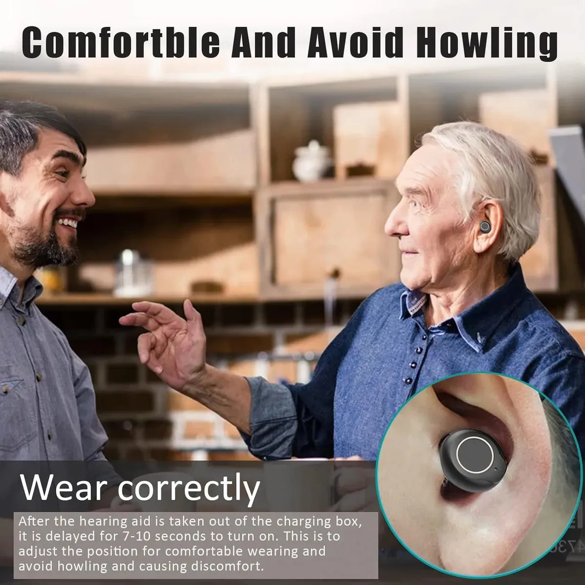 KUANGYE - Aparato Audífono Recargable Para Sordera Amplificador Sonido